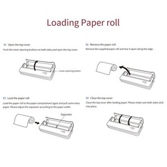 MT810 2PCS A4 Thermal Paper Roll Fit MT810 Portable Thermal Printer