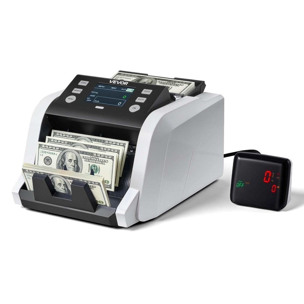 VEVOR Mixed Denomination Money Counter Machine, 1200 Notes/Minute, Cash WR960