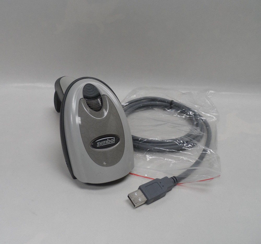 Motorola Symbol Barcode Scanner DS6708 1D 2D Cross Target Scanning Biege USB
