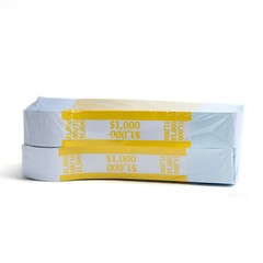 1,000 Self Sealing Currency Bands- $1,000 Denomination