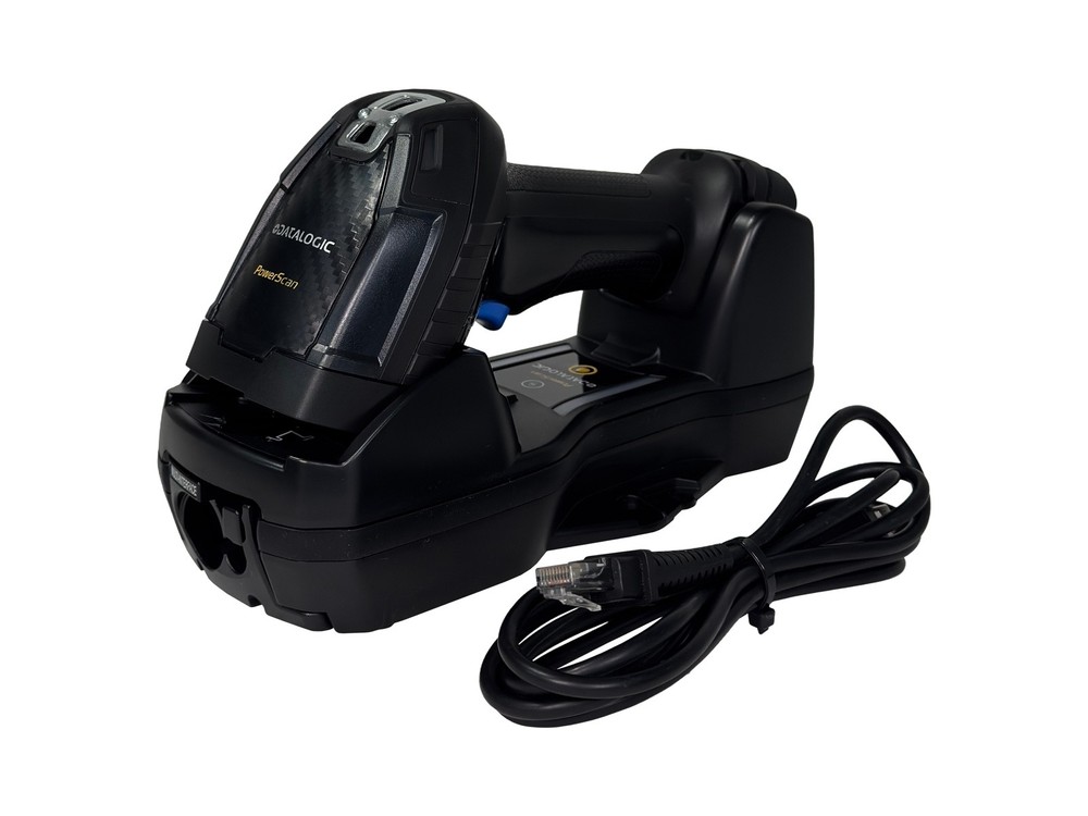 Datalogic PowerScan PM9600 Long Range DataMatrix Barcode Scanner w/Base+USB Cord