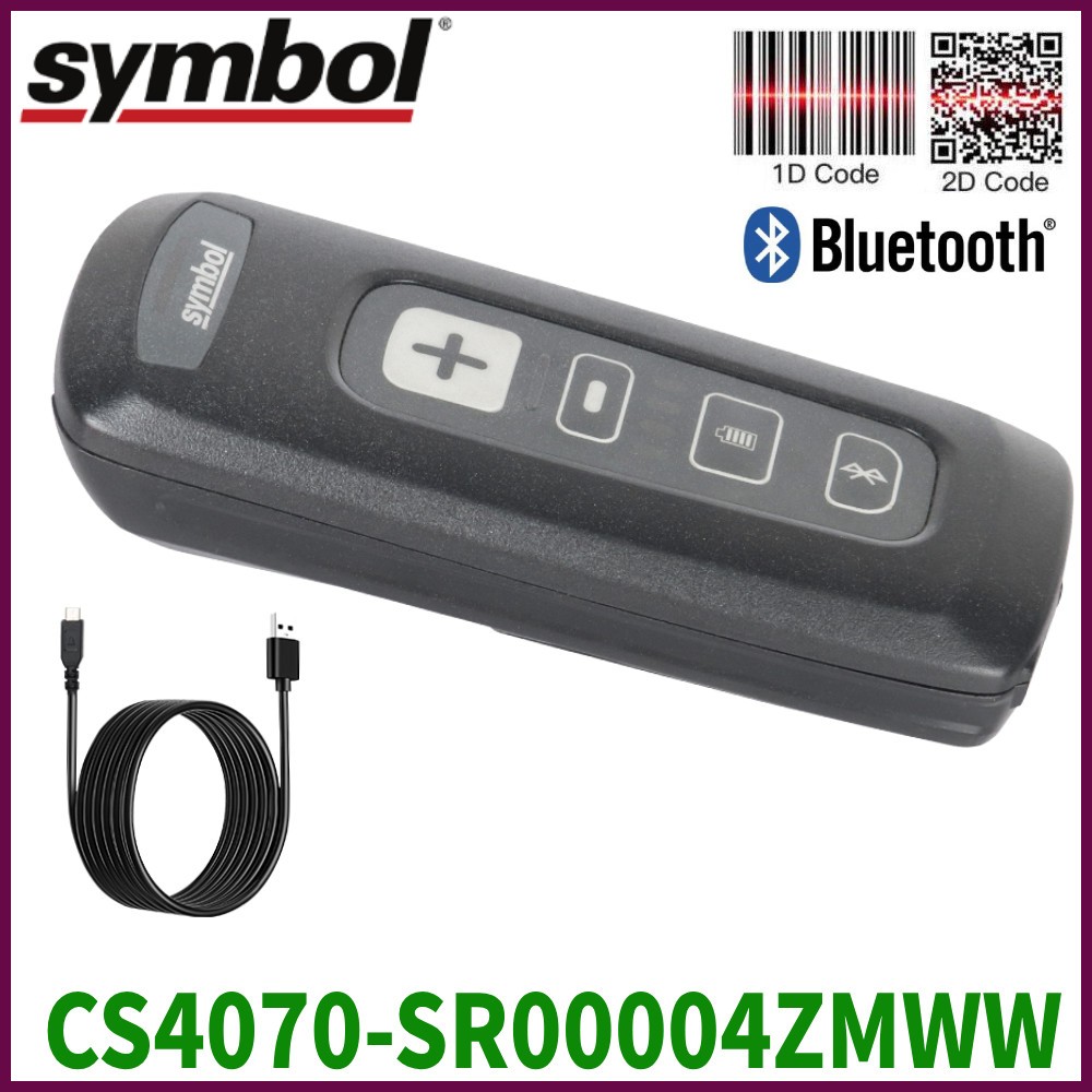 Zebra CS4070-SR00004ZMWW Wireless Bluetooth 1D 2D Imager Barcode Scanner Black