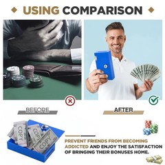 CroBlissful 1 Pack Acrylic Money Bank Box for Gambler, Winners Portable Safe …