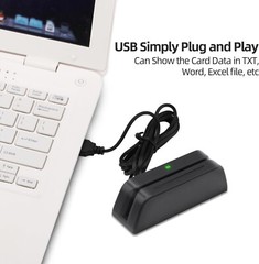 MSR123 3 Track Magnetic Stripe Swipe Reader POS Credit Card Swiper, USB Cable
