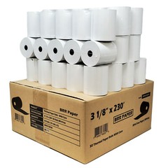 3-1/8&Prime; x 230&prime; THERMAL POS RECEIPT PRINTER 50 ROLLS 55GSM- PREMIUM QUALITY PAPER