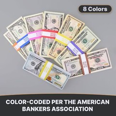 Pack of 400 Money Bands for Cash Money Wrappers for Bills to Organize Cash – …