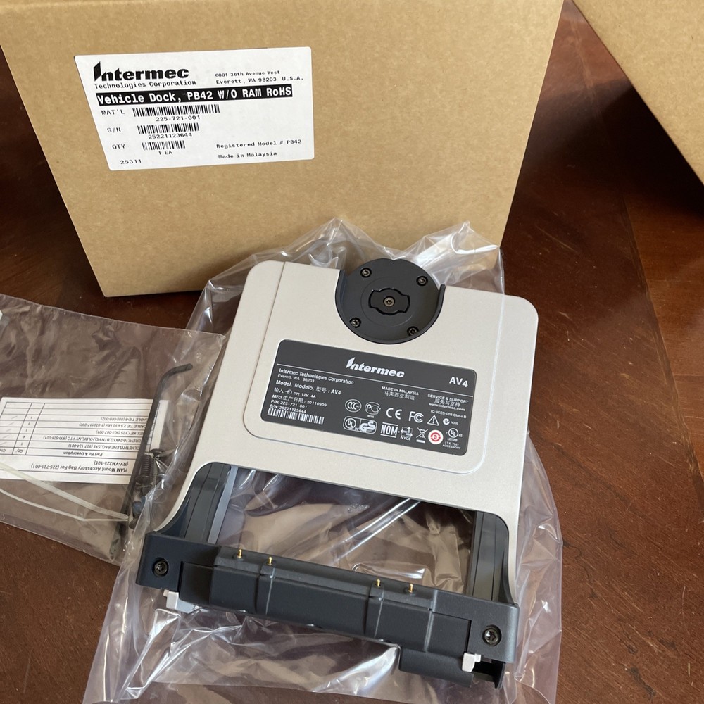 Brand New Intermec Vehicle Dock (WithOut RAM) for PB42 225-721-001 AV4