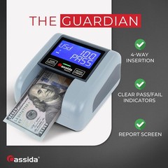 Currency Counterfeit Detector Automatic Fast Rechargeable Cassida Quattro Size