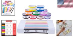 Assorted Bill Wrappers – 720 Self-Sealing Currency Straps in 9 Vibrant Colors
