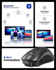Wireless Mouse Barcode Scanner: 2-In-1 Bluetooth QR Code Scanner & Mouse Combo w