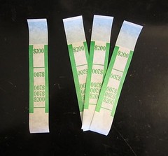 100 SELF SEALING GREEN $200 CURRENCY STRAPS MONEY BILL BANDS PMC BRAND STRAP