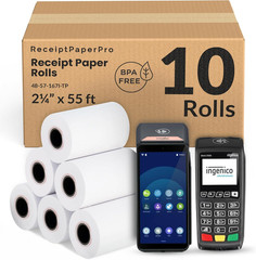 D MACHINES: Each Thermal Receipt Paper Roll Measures 2 1/4&Prime; (57 Mm) X 55 Ft with
