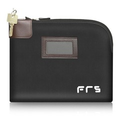 Lockable Cash Bag with Keys, Waterproof Canvas Money Pouch, 11 x 8.6 in