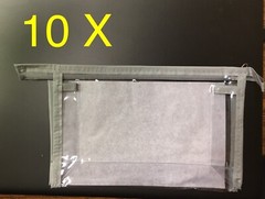 10 CLEAR VINYL ZIPPER WALLETS BANK BAG MONEY JEWELRY POUCH COIN CURRENCY COUPONS