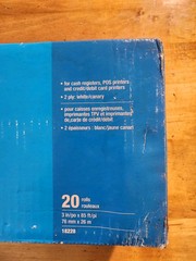 Staples 2-ply 3in X 85ft POS Receipt Paper Rolls 20 Count #18228 New/Sealed