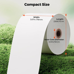 Thermal Paper 3 1/8 X 230Ft, 30 Rolls Receipt Paper Work for Star Micronics TSP1