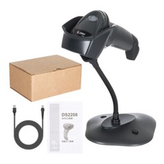 Zebra DS2208-SR7U2100SGC 1D/2D USB Corded Handheld Barcode Scanner w Stand&Cable