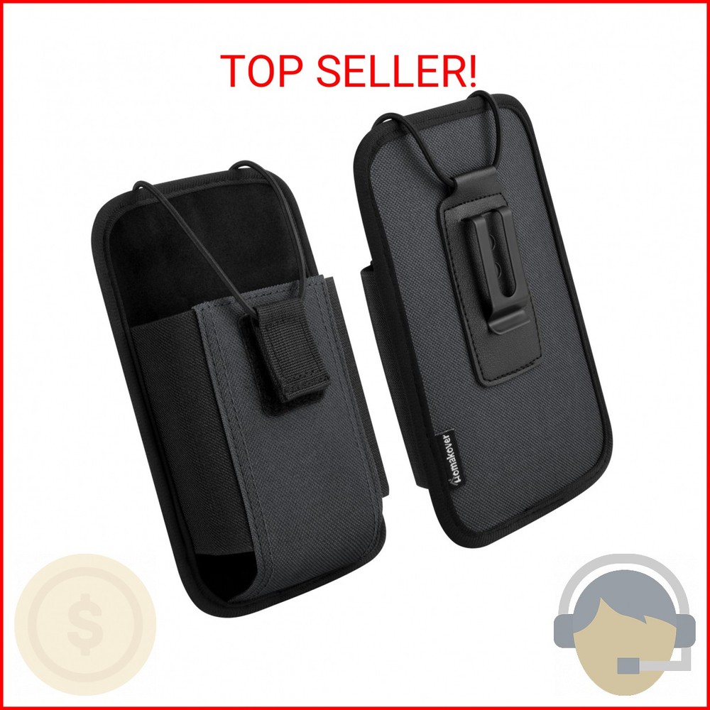 Large Scanner Holster, Rugged Vertical Carrying Case Pouch for Zebra TC75x, TC75
