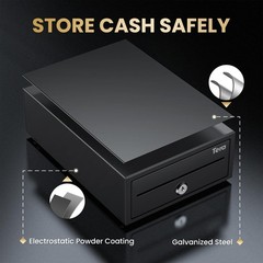 Tera Cash Register Drawer 8 Mini 4 Bill 6 Coin Small Cash Drawer Auto Open