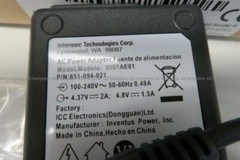 Intermec 851-094-021 Ac Power Supply Level Vi, 70 Series, 3 Pin Connector