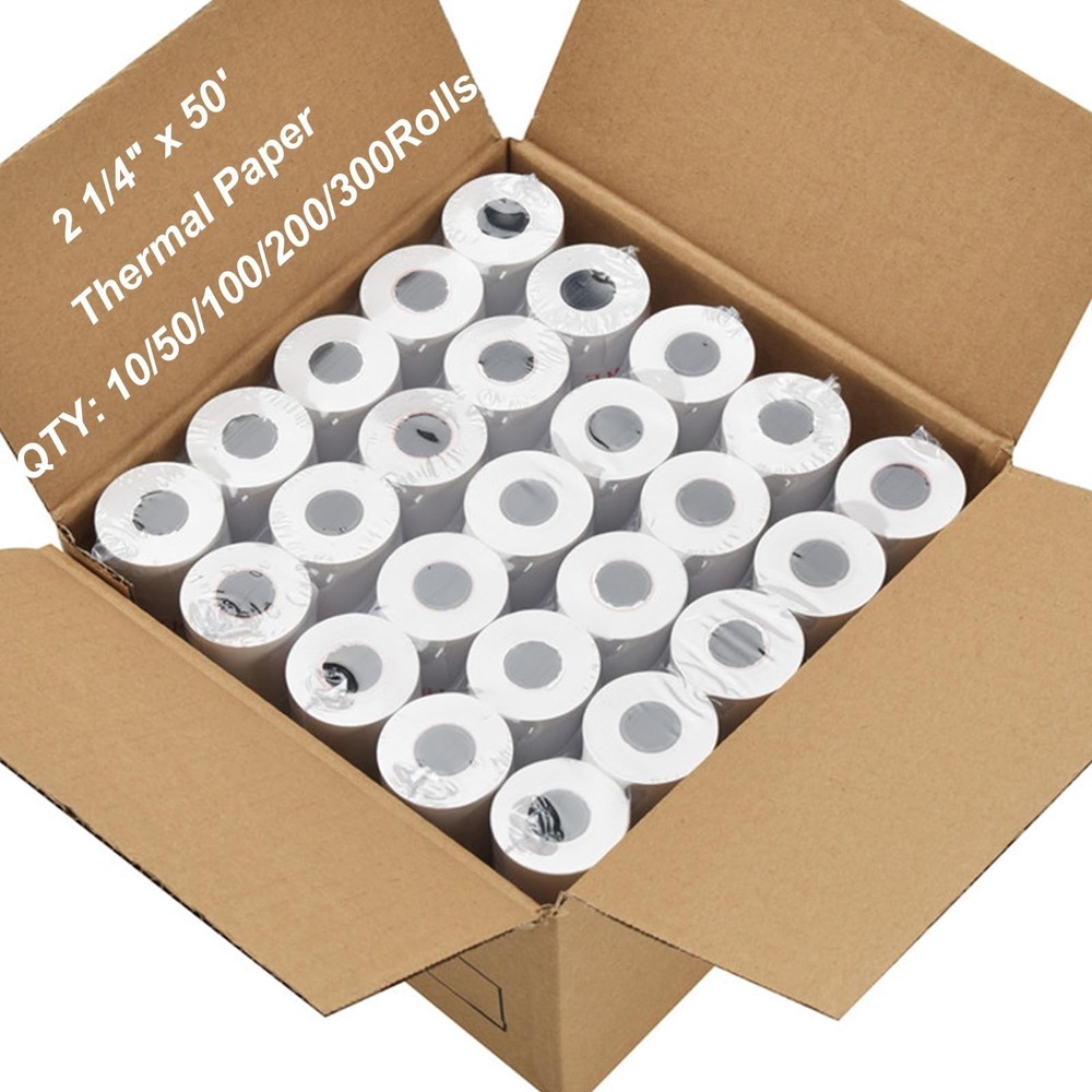 (50 Rolls) 2 1/4 x 50 Thermal Receipt Rolls Premium Quality fits all Credit C…