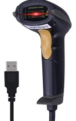 WoneNice WN3300 Black Wired Handheld USB Laser Bar Code Scanner Reader