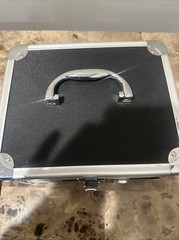 Vaultz Locking Cash Box Black Chrome Secure Money Til Drawer With Extra Insert