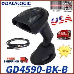 Datalogic Gryphon GD4590-BK-B All-in-One 2D Barcode Scanner W/ USB Cable & Base