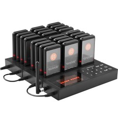 Uimoso Wireless Restaurant Paging System with 24 Guest Call Coasters