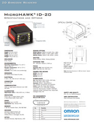 OMRON Microscan ID20 7212-2050-0002 Fixed Barcode Scanner