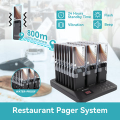 Retekess TD157A Restaurant Pager System Wireless Queuing 24 Pager For Food Truck
