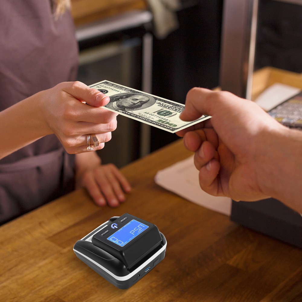 Money Counter Machine portable Counterfeit Detection Bill Counter with UV/MG/IR