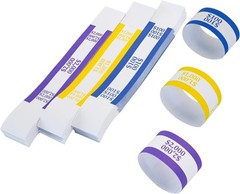 L LIKED 300 PCS Currency Straps Money Bands, Self Sealing Money Bill Wrappers ($
