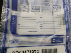 Lot Of 50 Triplok Tamper Evident Cash Deposit Bags. Vault Process Certified.
