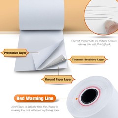 High-Quality 2 1/4&Prime; x 85&prime; Thermal Receipt Paper – 50 Rolls for POS Machines