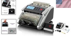 High-Speed Money Counter Machine with UV/MG/IR Counterfeit Detection – Silver