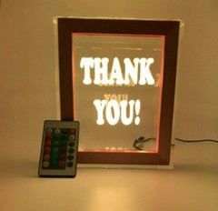 Personalized Tip Box Raffle Fund Raiser Donation Jar Engraved Light Changing LED