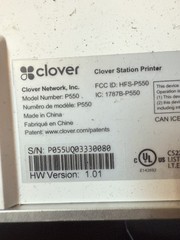 Clover Station C500 Point of Sale POS System P550 Printer HUB