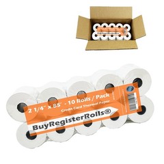 10 Rolls 2 1/4×85 Thermal Receipt Paper 2.25×85 Ft POS Fits VX510 VX570 FD50