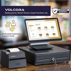 Electronic Cash Register Drawer – 13&Prime; – 4 Bill 5 Coin Tray – RJ11/RJ12 – Black