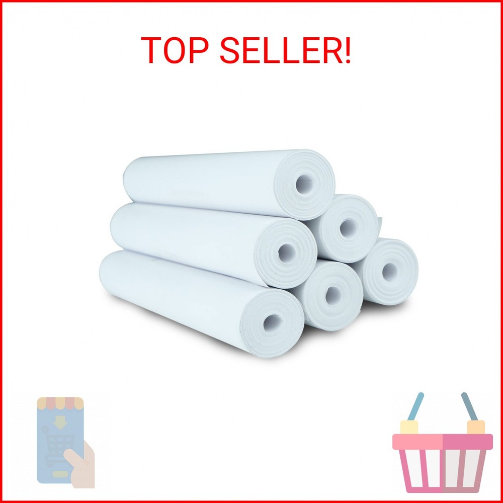 NYEAR A4 Thermal Paper 6 Rolls(210mm/8.27&Prime;width/7.6m long,Φ1.18&Prime;) for portable p