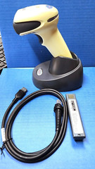 Honeywell NCR Xenon 1902 Bluetooth 2D HID Scanner Cradle USB Cable & New Battery
