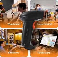 HT20 Wireless 2.4GHz 2D & 1D Barcode Scanner QR Code & Barcode Wired & Wirele…