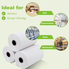 2 1/4&Prime; x 50&prime; Thermal Receipt Papers, 10 Rolls per Carton, 48g Weight, Biodegr…