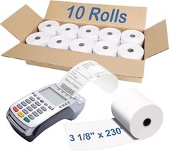 3-1/8&Prime; x 230&rsquo;Premium Thermal Paper Rolls Cash Register POS Receipt Paper100rolls