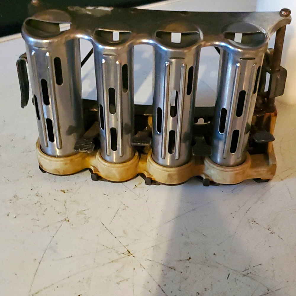 Manual Metal Coin Counter 4-Tube Change Sorting Tube Rack Holder Tray