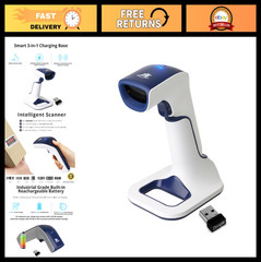 Wireless Portable Bluetooth Barcode Scanner – 3-in-1 Handheld, Cordless, Recharg