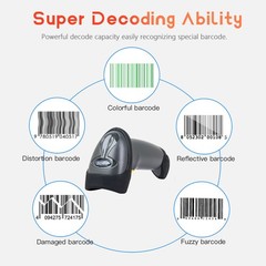 Zebra Symbol LS2208 Handheld USB Barcode Scanner with Stand LS2208-SR20007R-NA