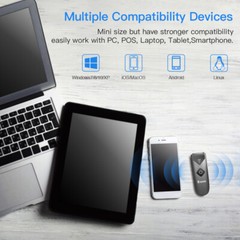 EYOYO 5PCS Mini Wireless 2D QR Code Barcode Scanner Bluetooth USB Reader for PC