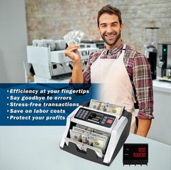 ** NEW Money Counter Machine | 1300 Bills/Minute | UV MG IR DD Detection | USD +